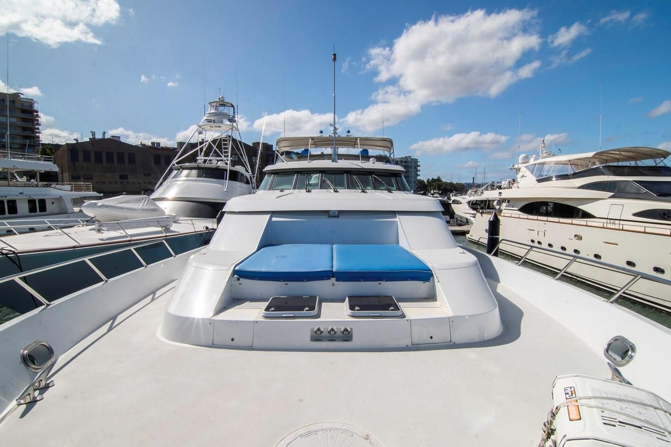 a group of boats in a harbor aboard LADY AUDREY Yacht for Sale