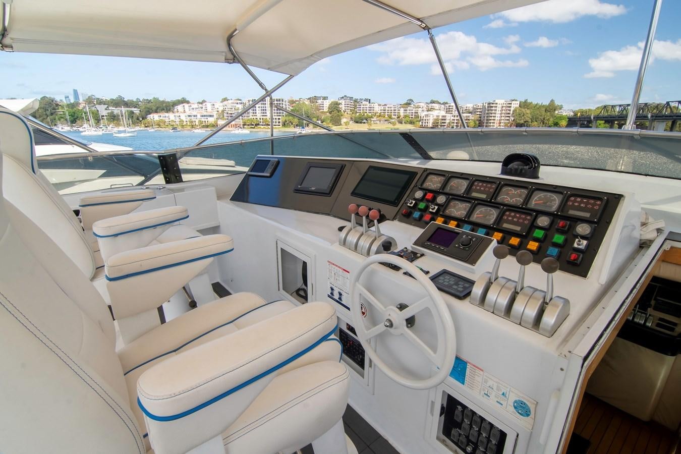 inside of a cockpit aboard LADY AUDREY Yacht for Sale