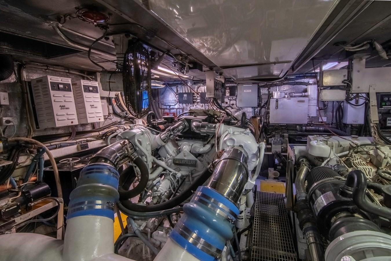 a room with many pipes and machinery aboard LADY AUDREY Yacht for Sale