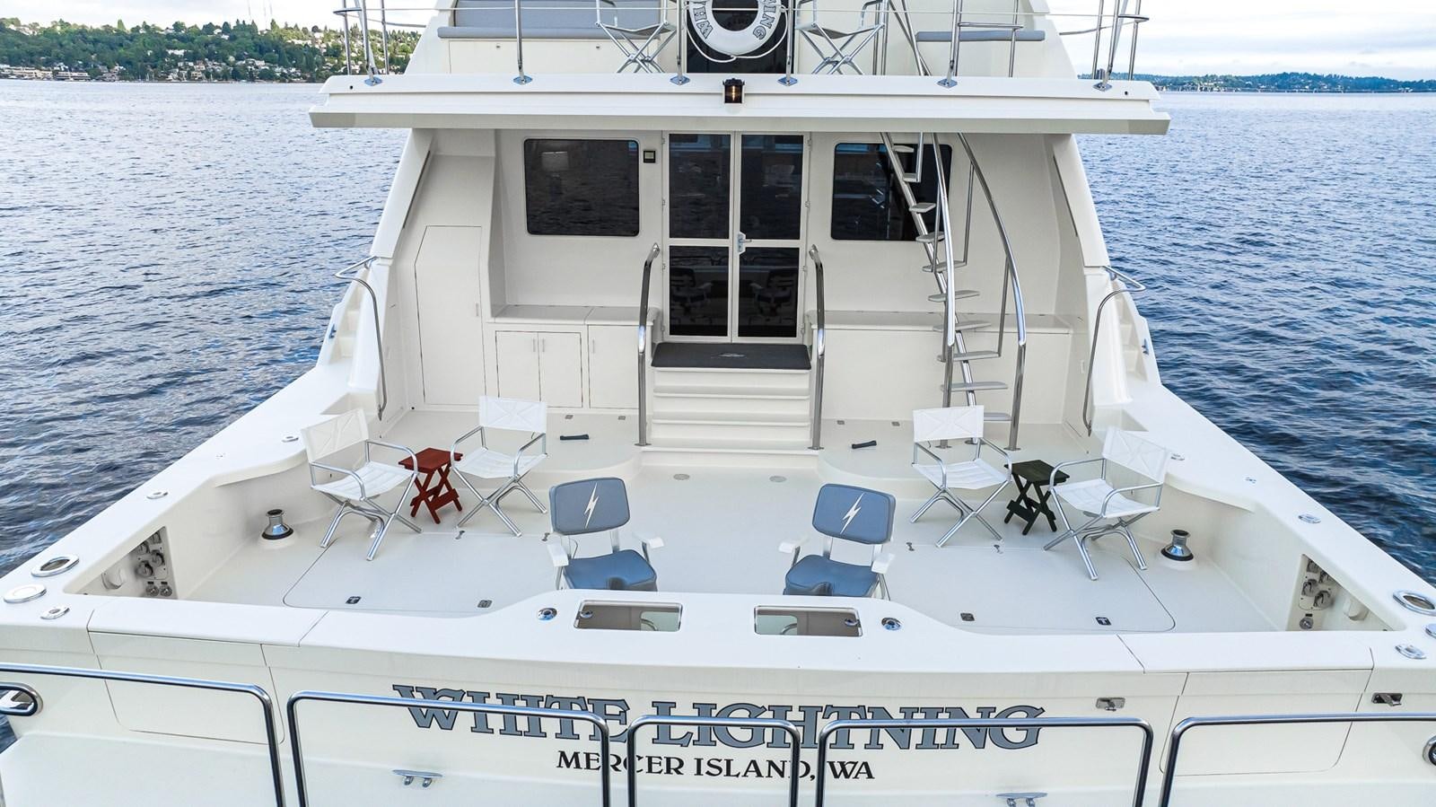 a boat on the water aboard WHITE LIGHTNING Yacht for Sale