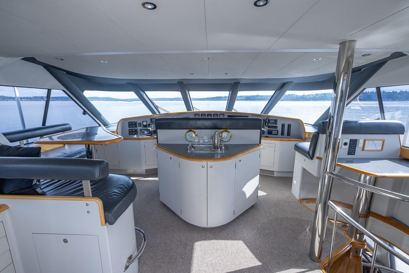 a boat with a large radio aboard WHITE LIGHTNING Yacht for Sale