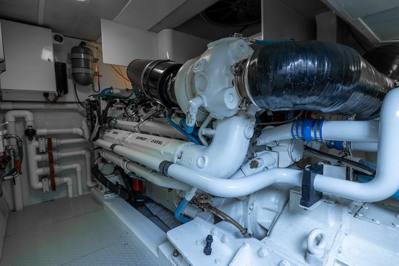 a machine with a blue handle aboard WHITE LIGHTNING Yacht for Sale