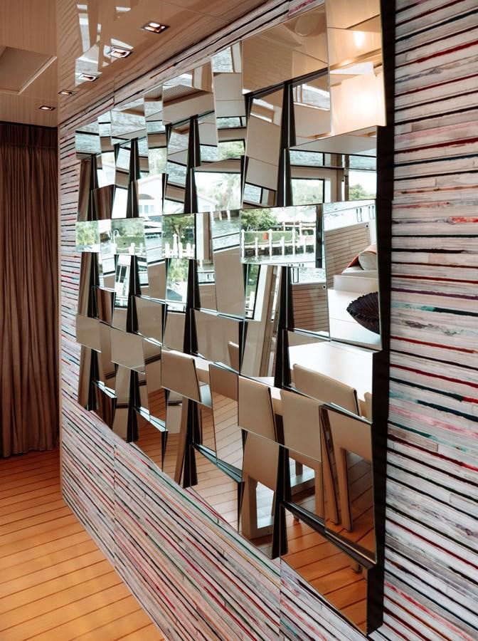 rows of white chairs aboard FIFTY SHADES Yacht for Sale