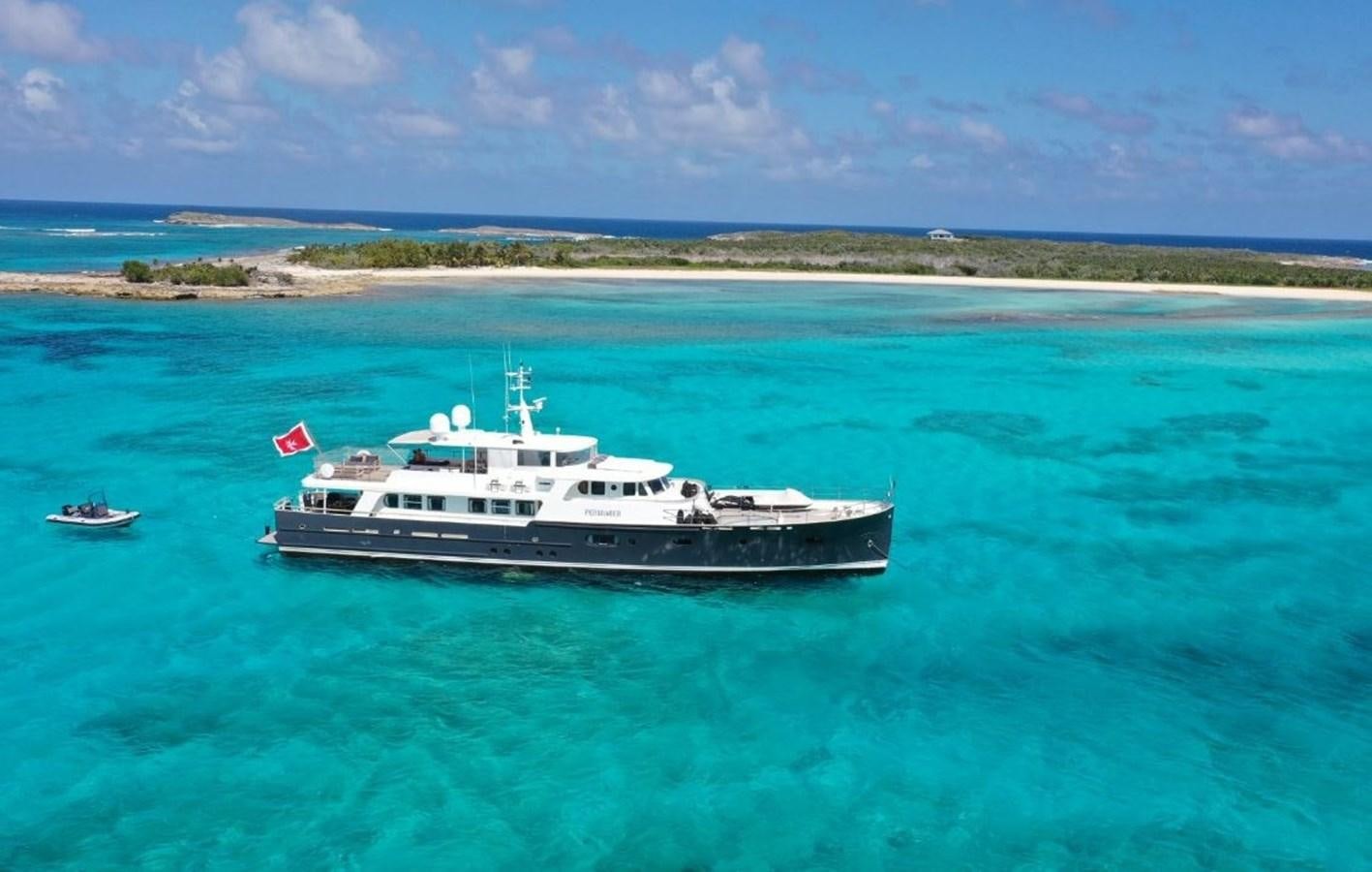 a boat in the water aboard PERSUADER Yacht for Sale