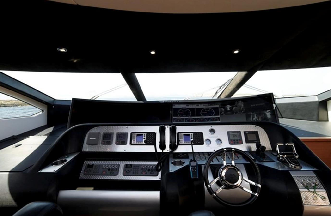 inside of a car aboard UM7 Yacht for Sale