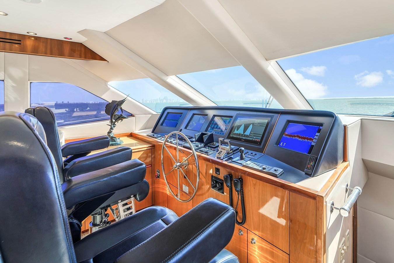 inside of a plane aboard HATTERAS 80 MOTOR Yacht for Sale