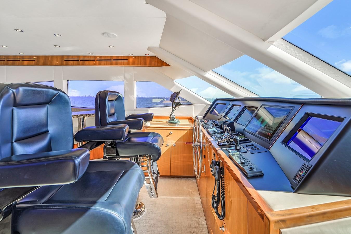 inside of a vehicle aboard HATTERAS 80 MOTOR Yacht for Sale