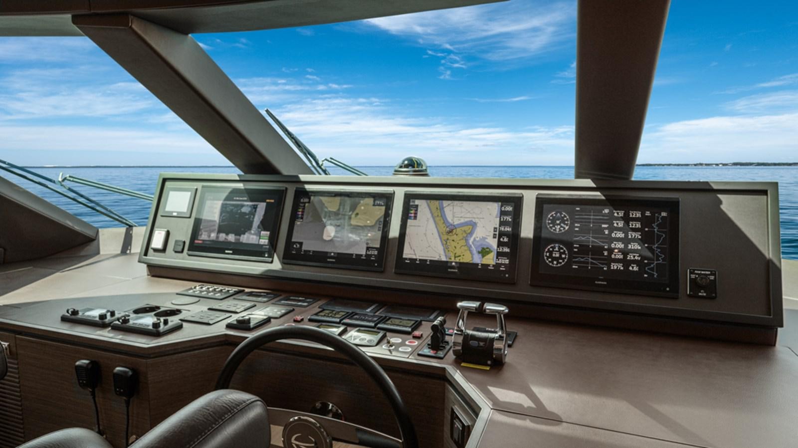 a cockpit of a plane aboard 90 HORIZON Yacht for Sale
