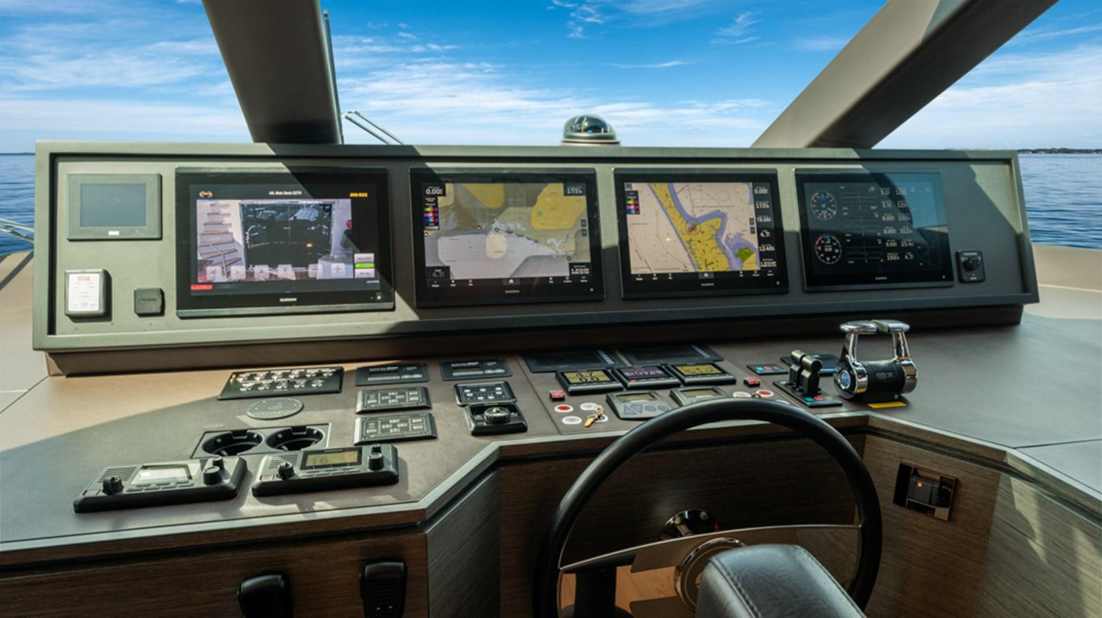 a cockpit of a plane aboard 90 HORIZON Yacht for Sale