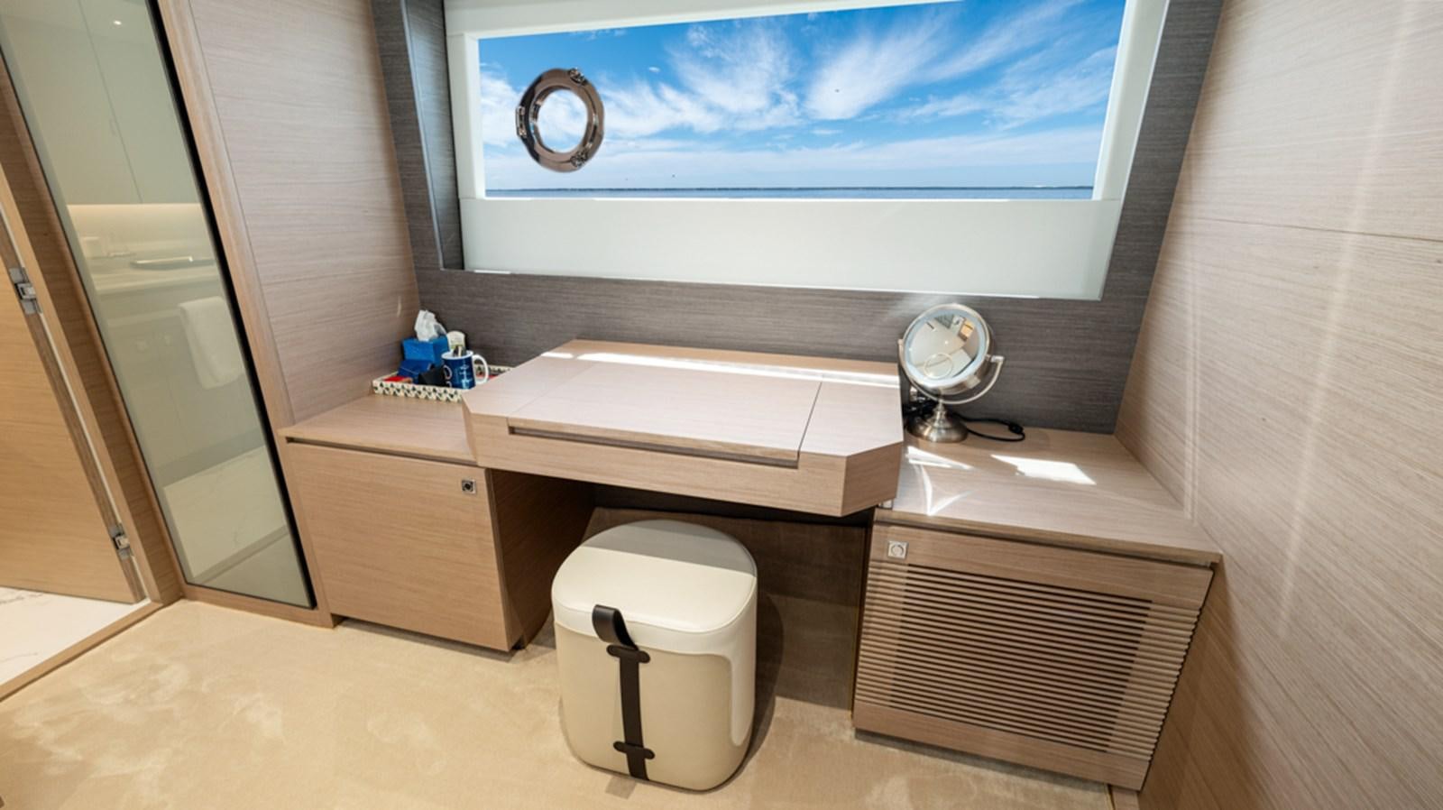 a bathroom with a toilet and a sink aboard 90 HORIZON Yacht for Sale