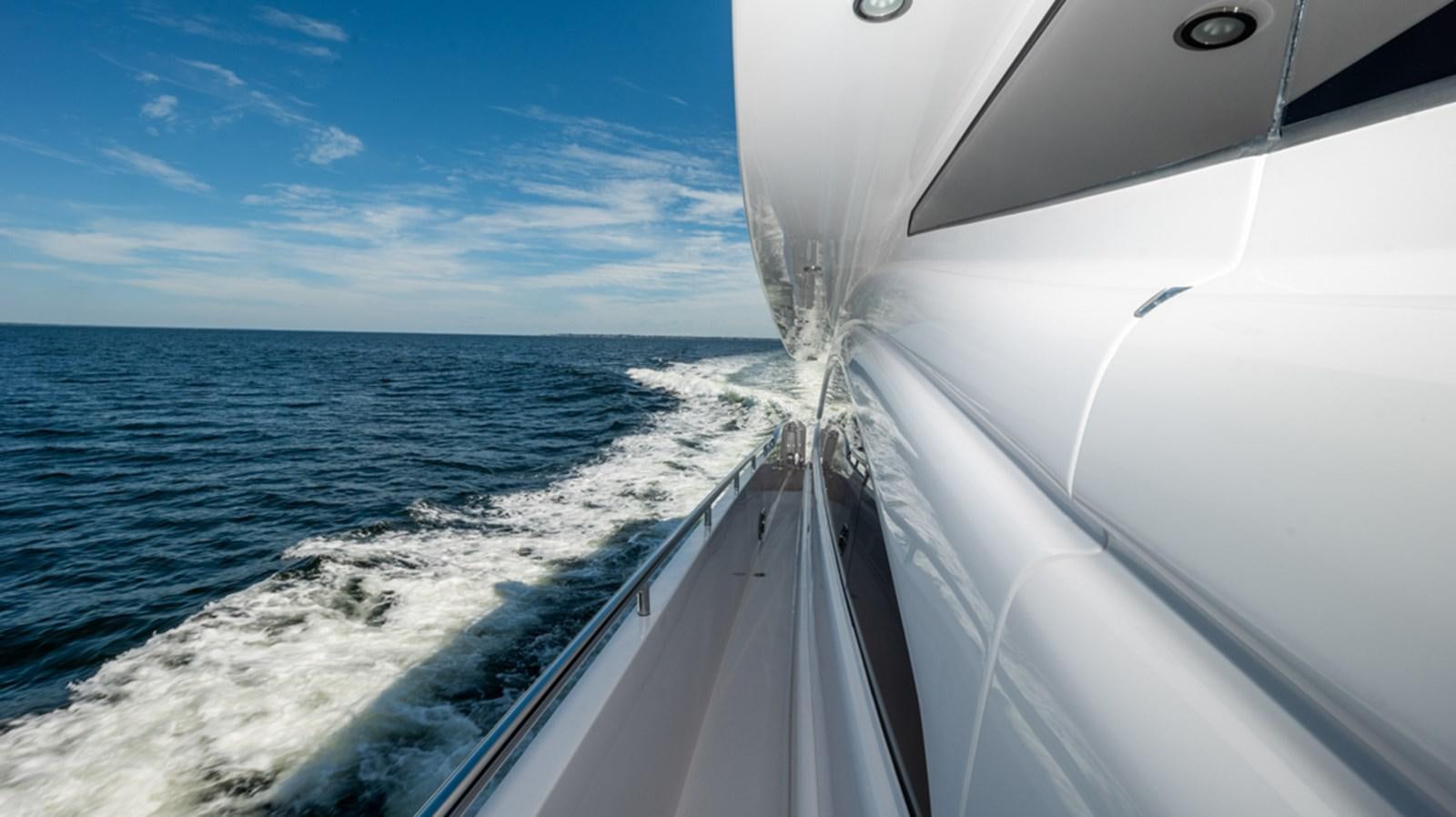 the back of a boat on the water aboard 90 HORIZON Yacht for Sale