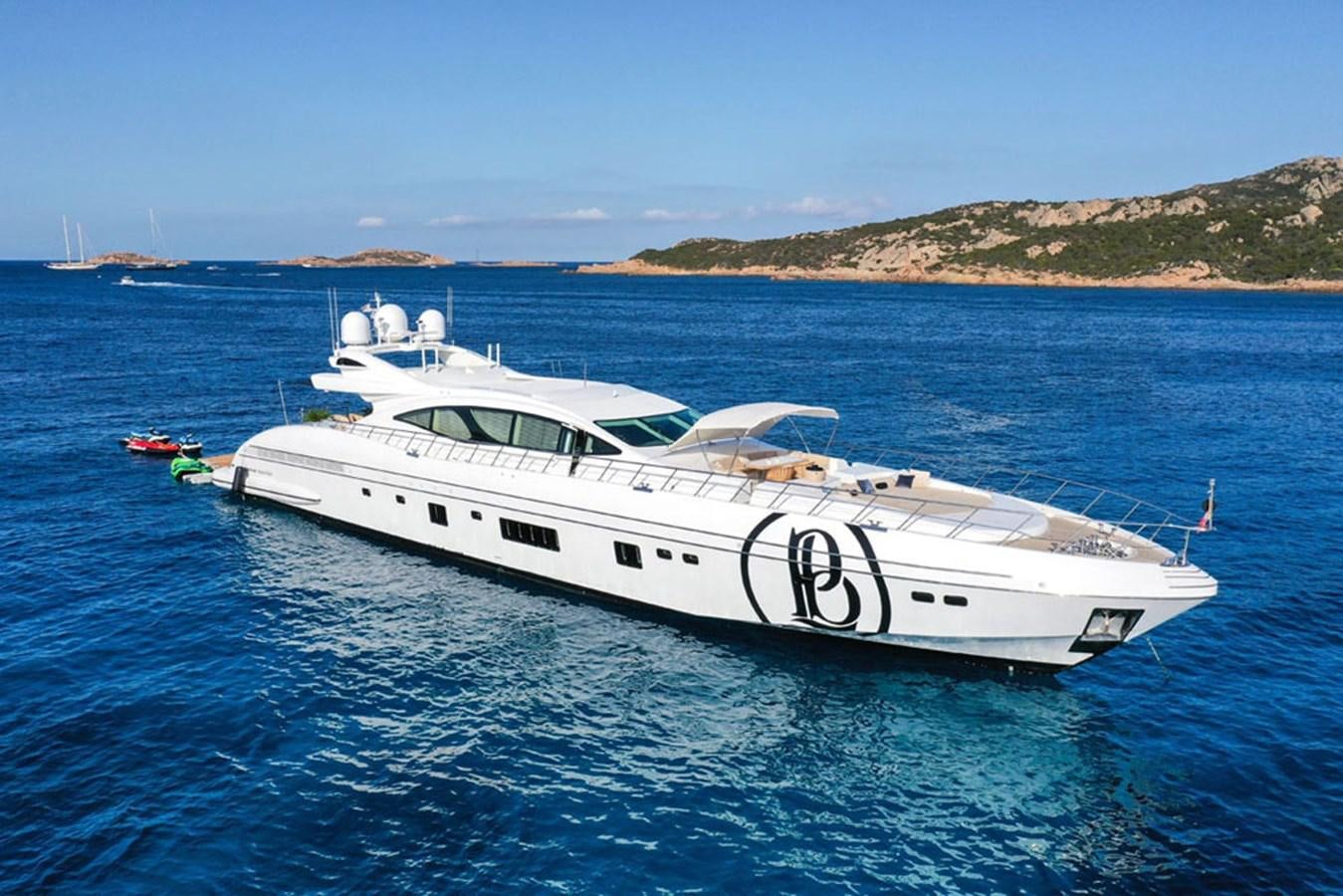 a white yacht in the water aboard PAULA & BIEL Yacht for Sale