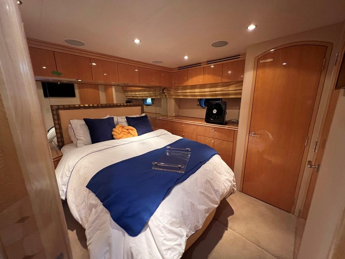 a couple of beds in a room aboard ARETECTE Yacht for Sale