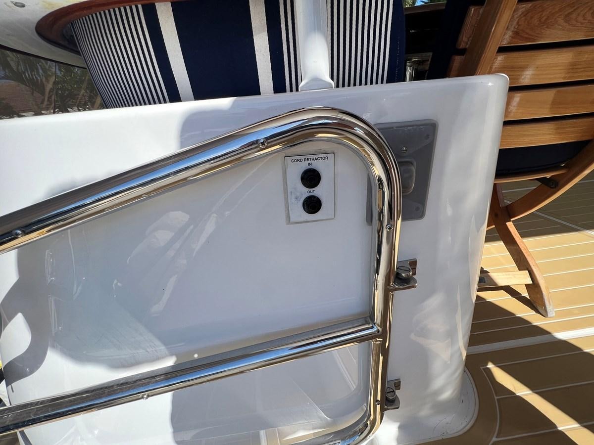 a close-up of a water fountain aboard ARETECTE Yacht for Sale