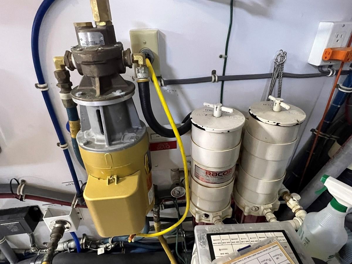 a machine with pipes aboard ARETECTE Yacht for Sale