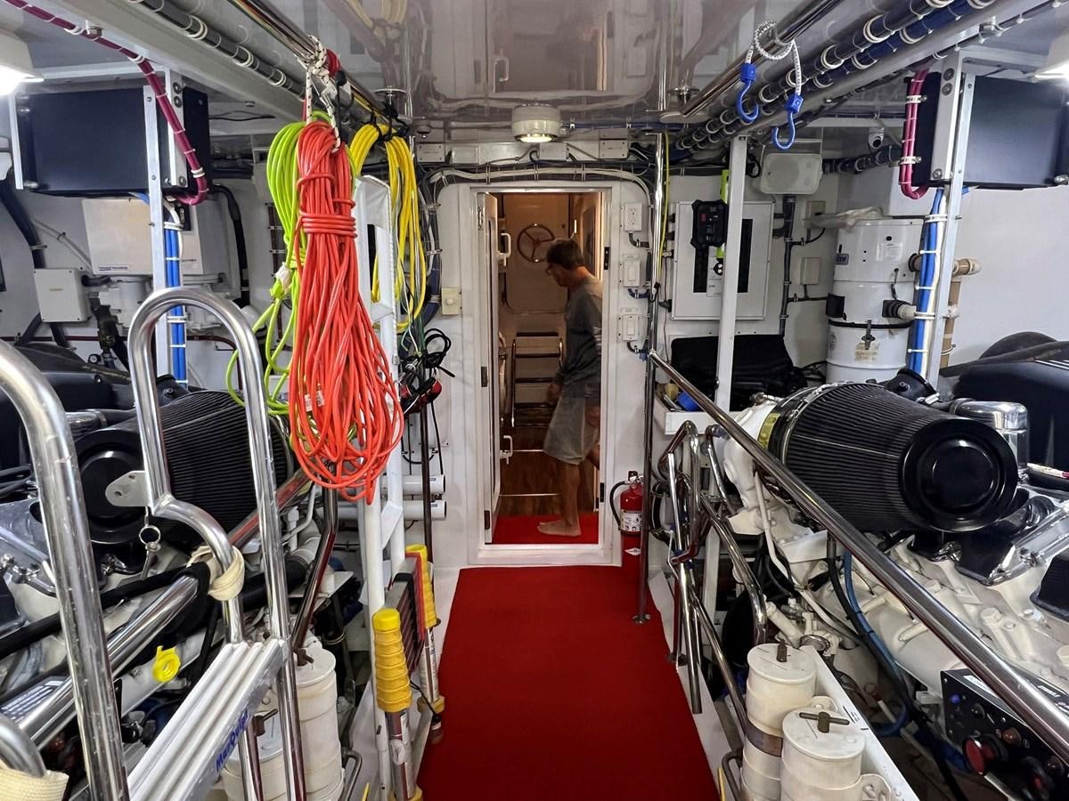 a person inside a room aboard ARETECTE Yacht for Sale