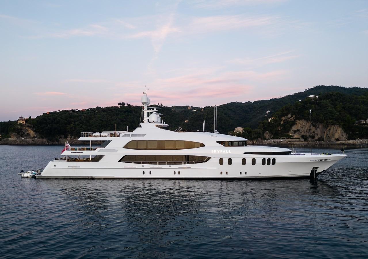a boat on the water aboard SKYFALL Yacht for Sale