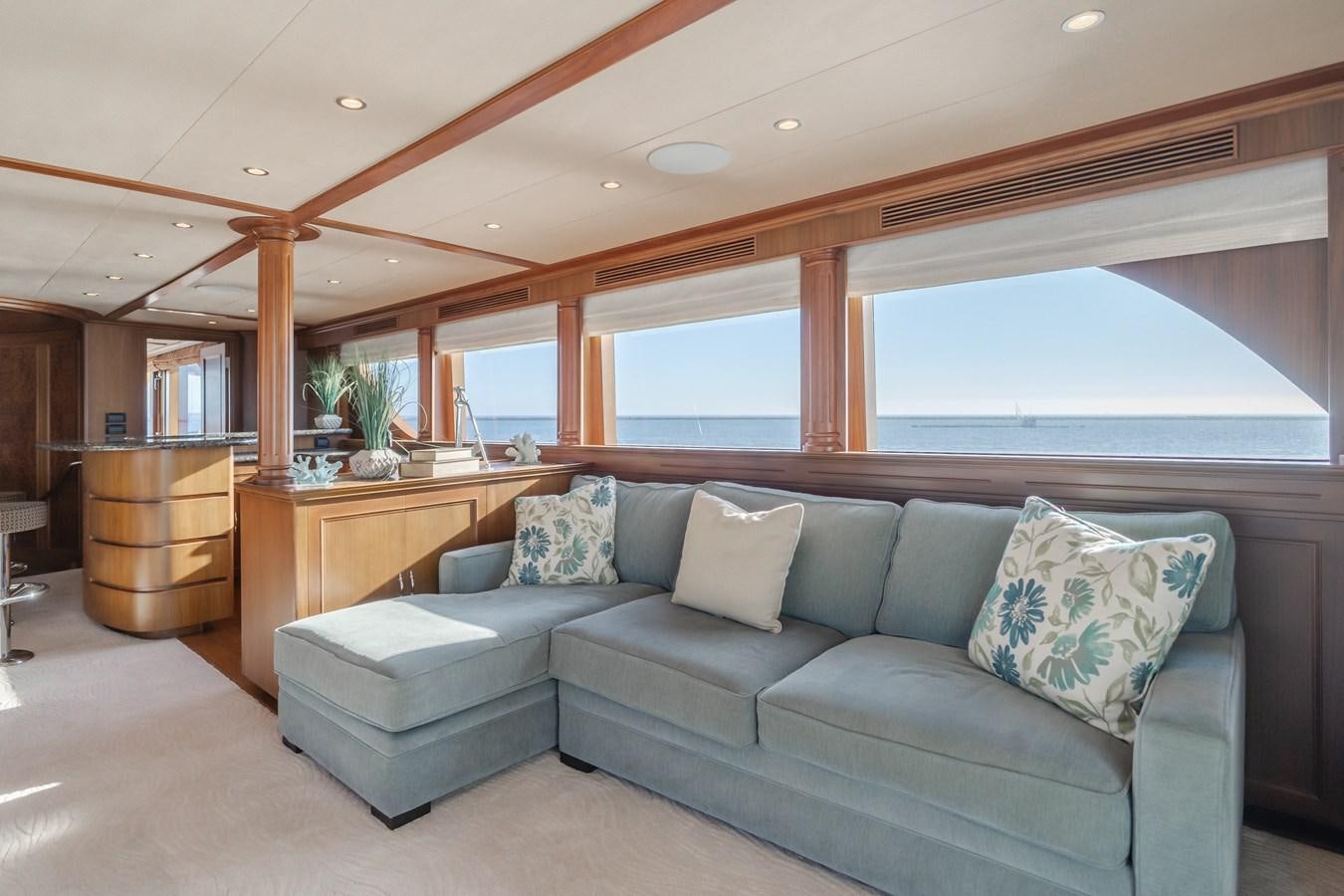 a couch in a room aboard HARLEY G Yacht for Sale