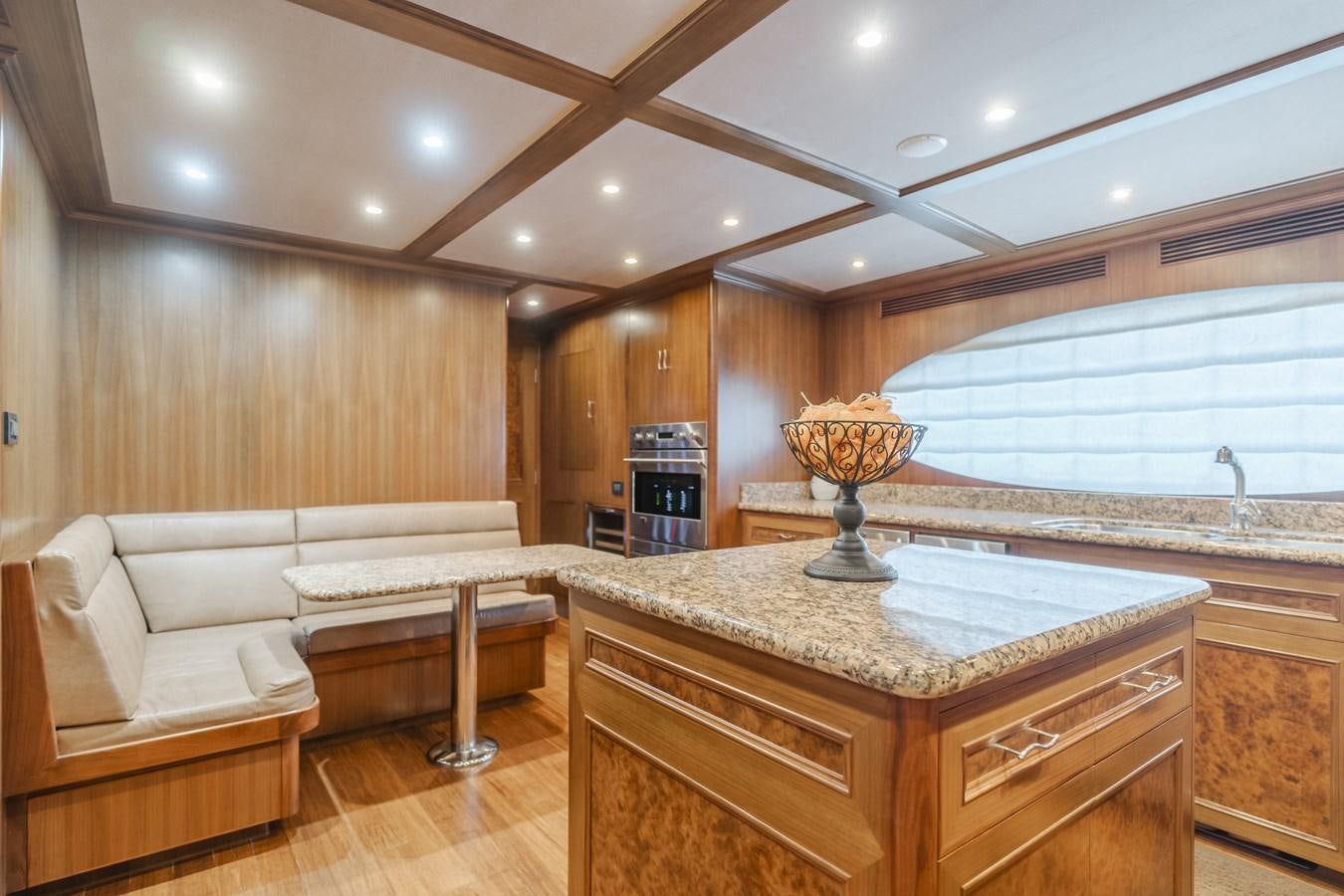 a large living room with a large mirror aboard HARLEY G Yacht for Sale