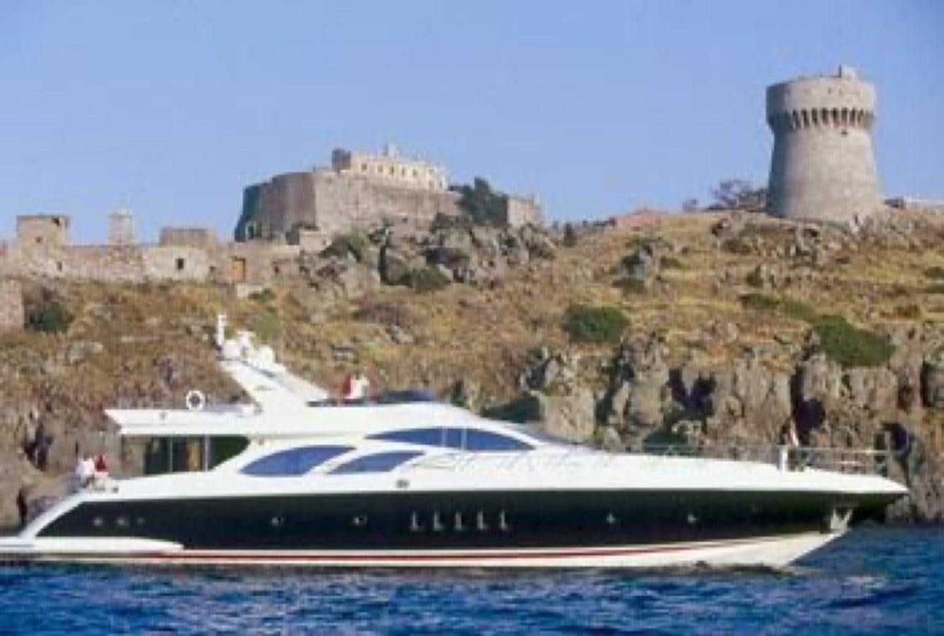 a boat on the water aboard 2004 AZIMUT 98 LEONARDO Yacht for Sale