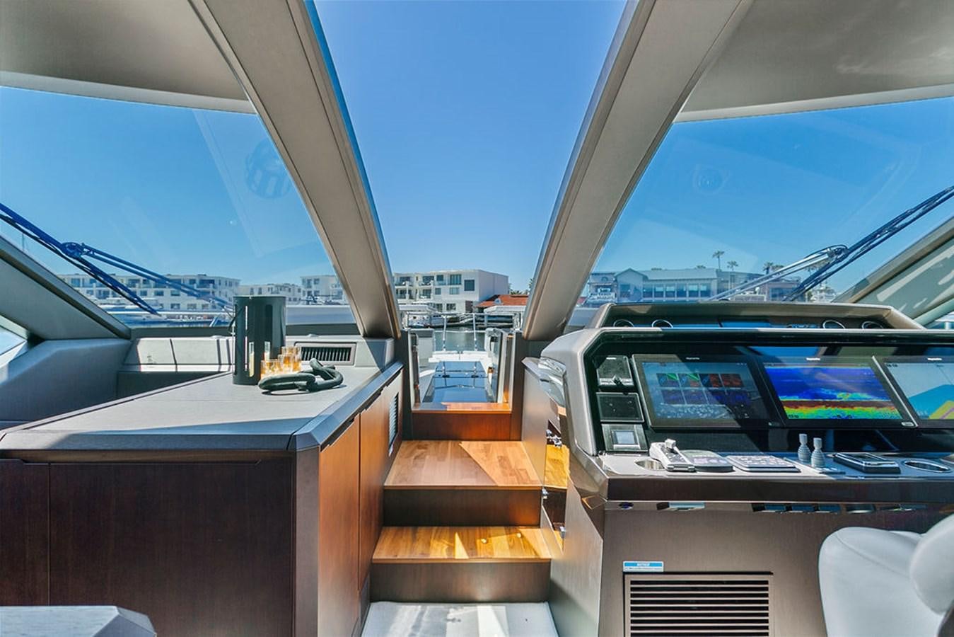 inside of a vehicle aboard NOKOKO Yacht for Sale