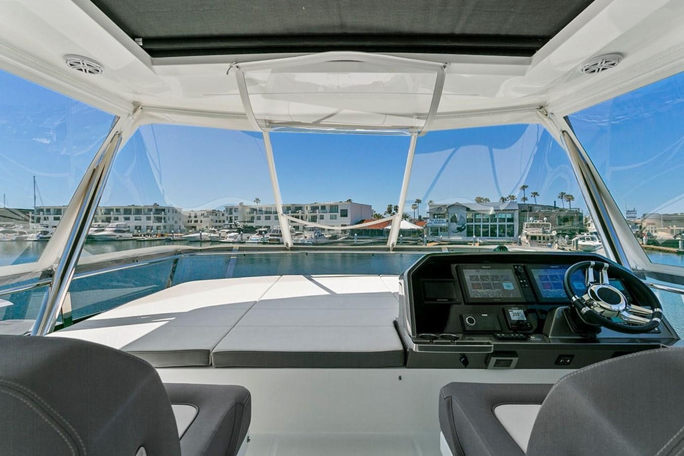inside of a car aboard NOKOKO Yacht for Sale