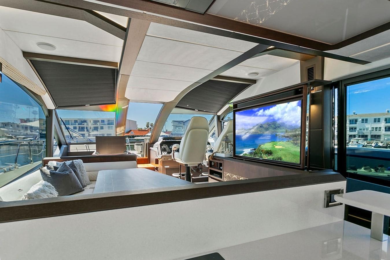 inside of a vehicle aboard NOKOKO Yacht for Sale