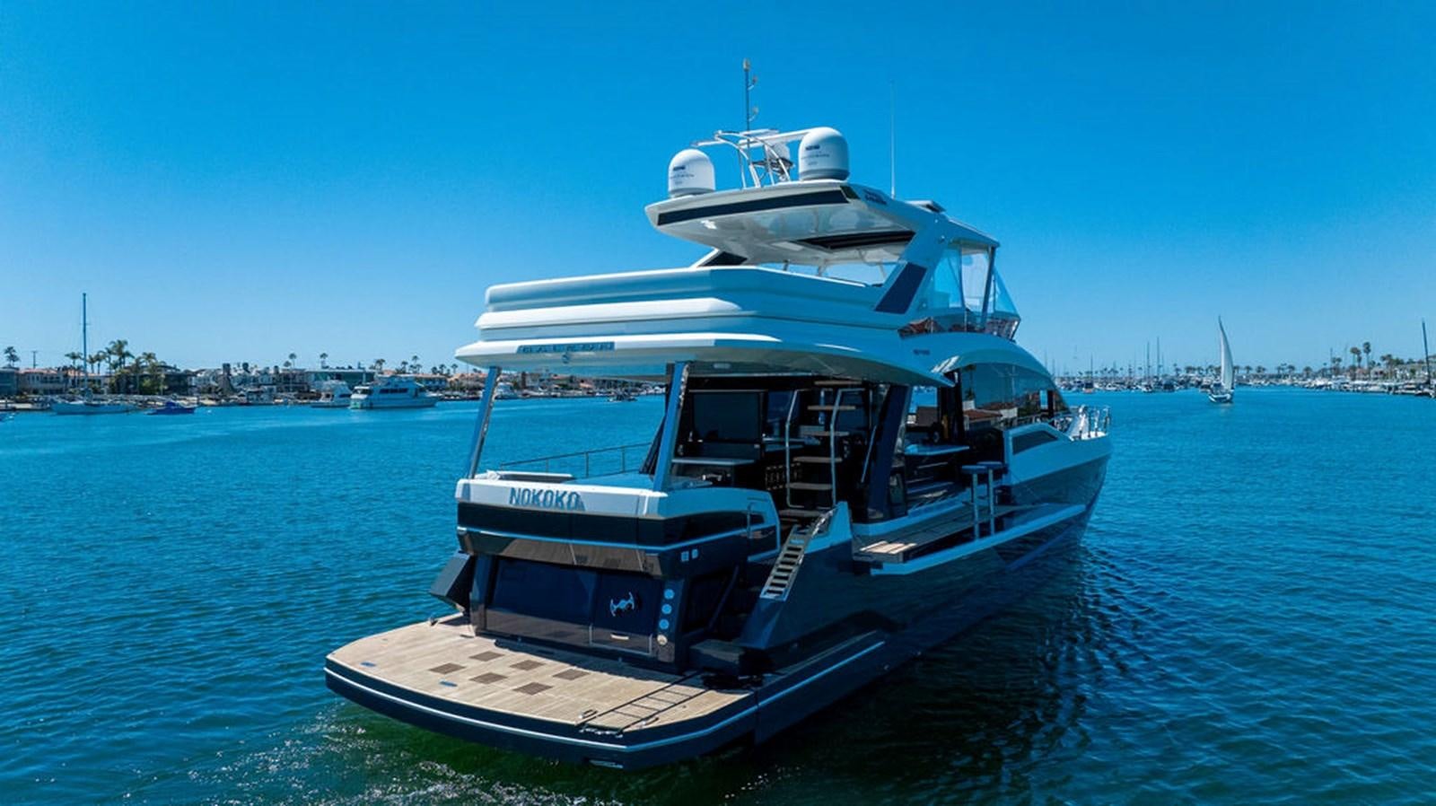 a boat on the water aboard NOKOKO Yacht for Sale