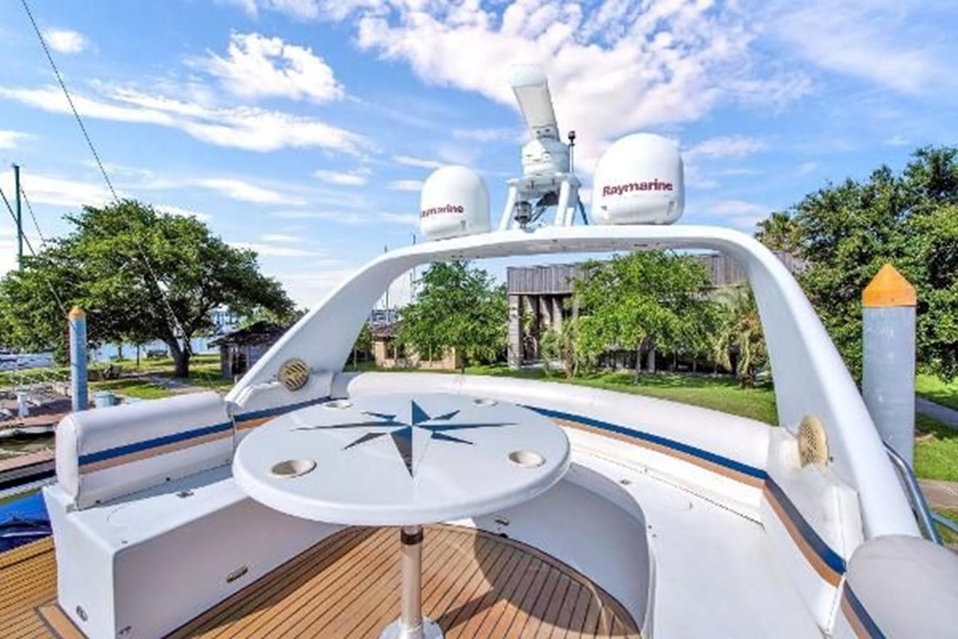 a white and blue roller coaster aboard DREAM CATCHER Yacht for Sale