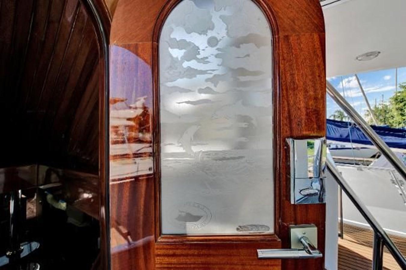 a glass case with a window aboard DREAM CATCHER Yacht for Sale