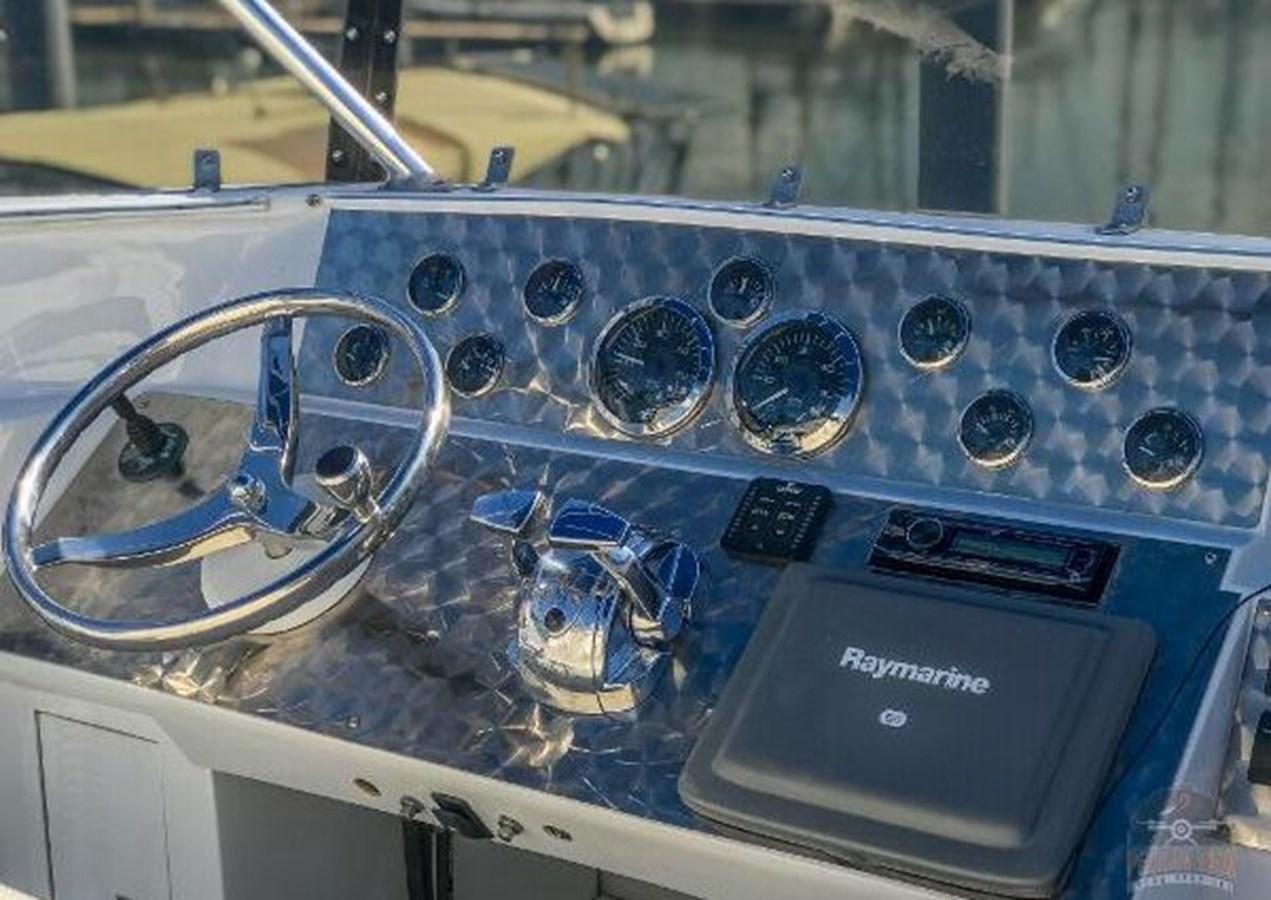 the inside of a car aboard DREAM CATCHER Yacht for Sale