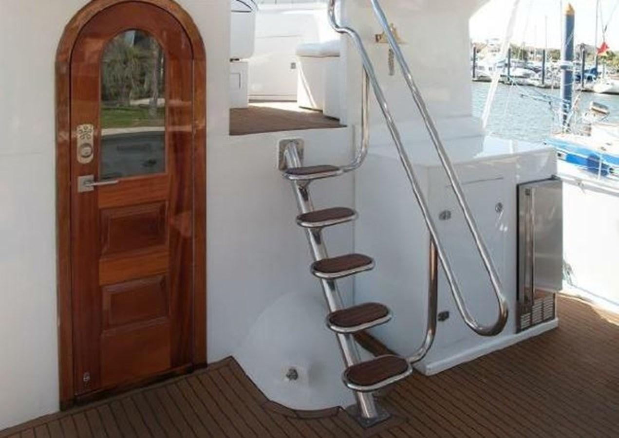 a ladder leaning against a wall aboard DREAM CATCHER Yacht for Sale