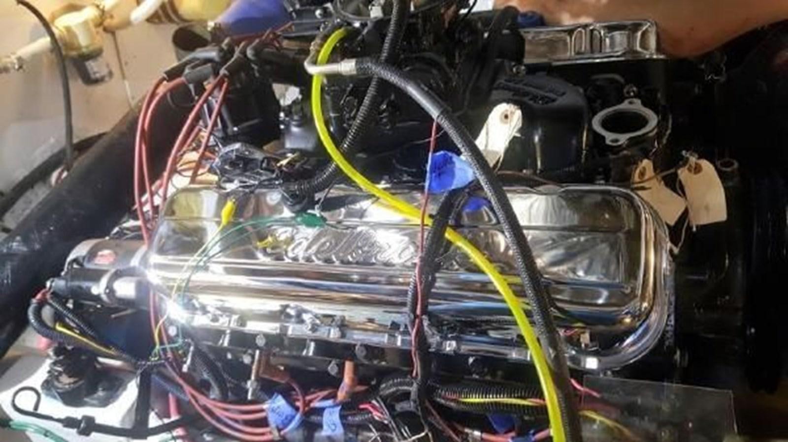 a close-up of a car engine aboard DREAM CATCHER Yacht for Sale