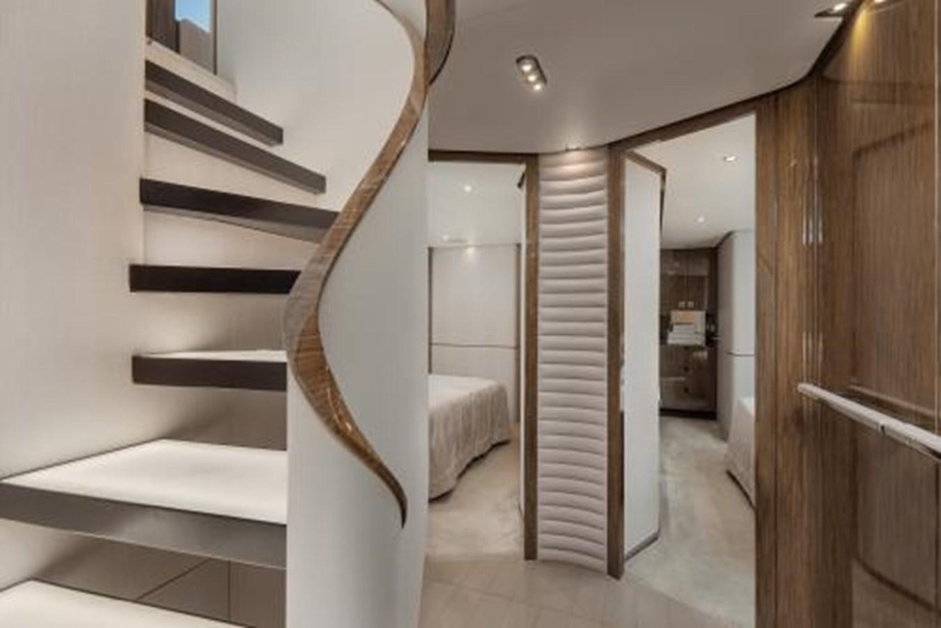 a staircase in a room aboard SILVIA Yacht for Sale