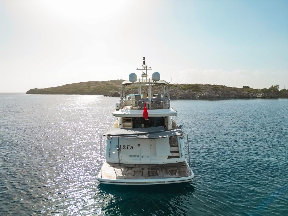 a boat in the water aboard FAIRLINE SQUADRON 74 Yacht for Sale
