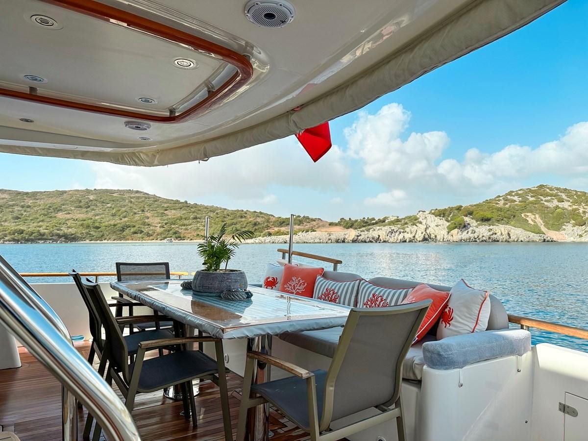 a boat on the water aboard FAIRLINE SQUADRON 74 Yacht for Sale