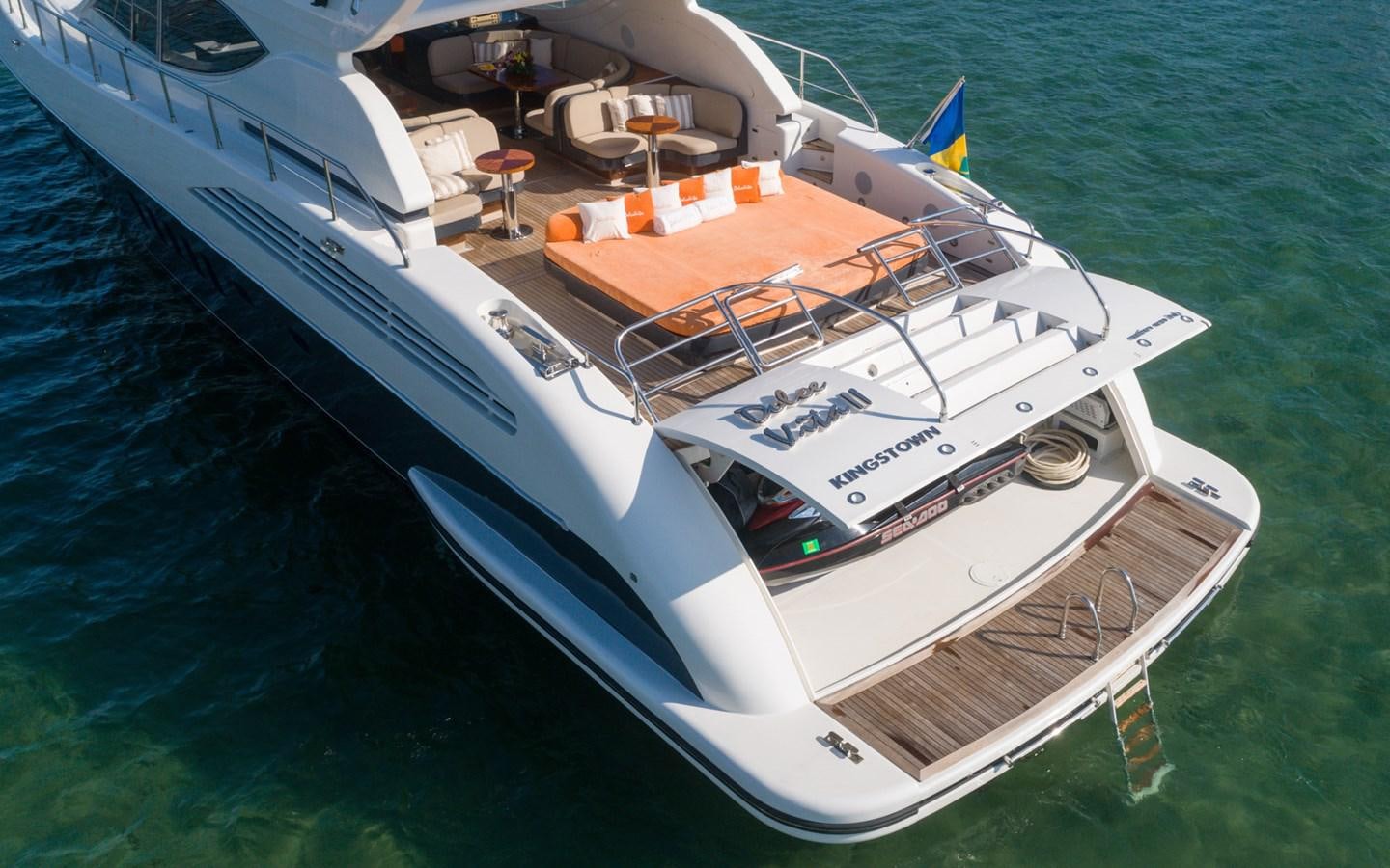 a white boat on the water aboard DOLCE VITA II Yacht for Sale