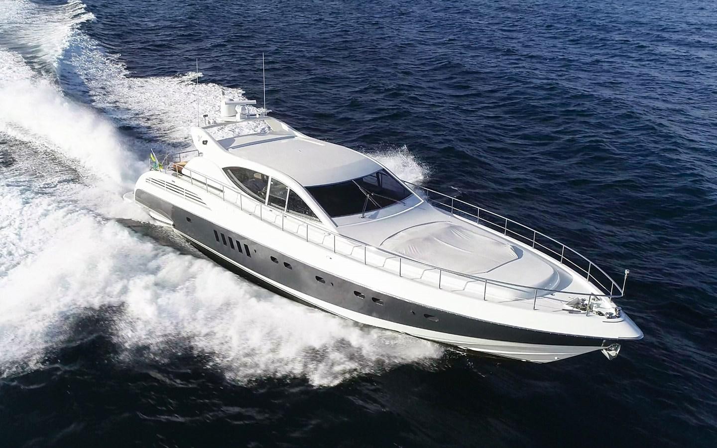 a white yacht on the water aboard DOLCE VITA II Yacht for Sale