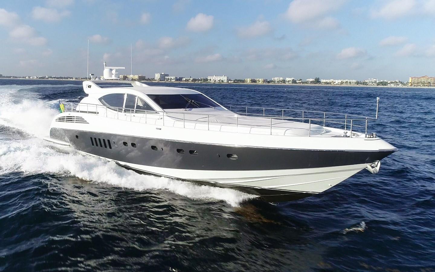 a white yacht on the water aboard DOLCE VITA II Yacht for Sale
