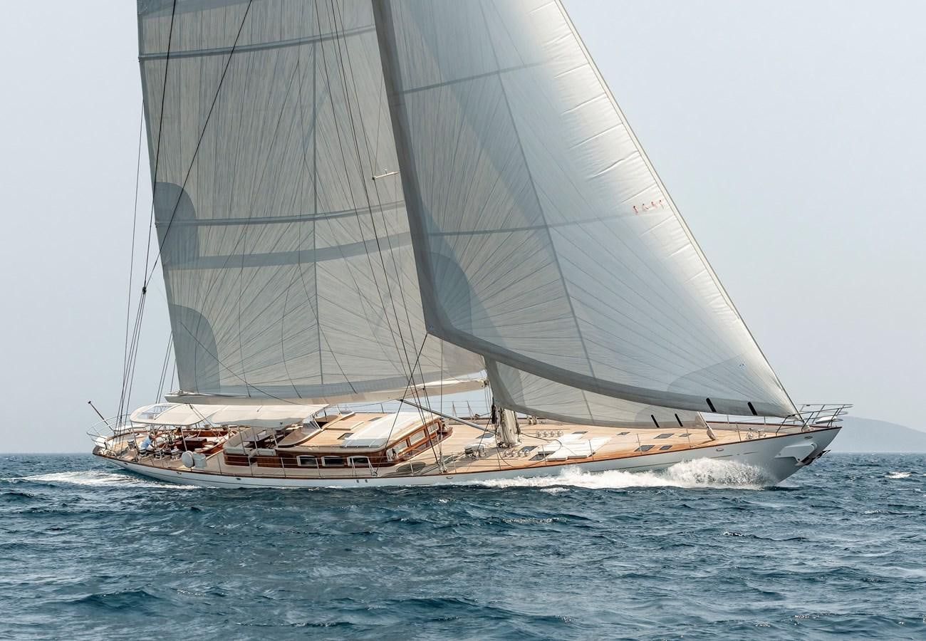 a sailboat on the water aboard GRACE III Yacht for Sale