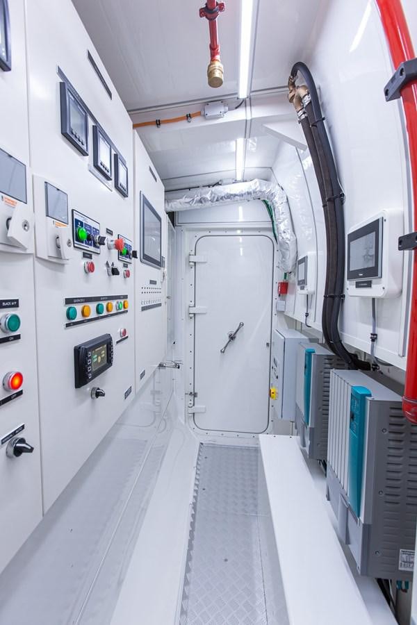 a room with several machines aboard GRACE III Yacht for Sale