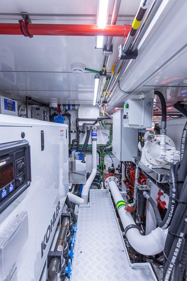 a room with machinery aboard GRACE III Yacht for Sale