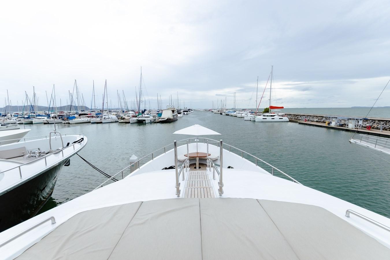 a dock with boats on it aboard LIBERTY CALL Yacht for Sale