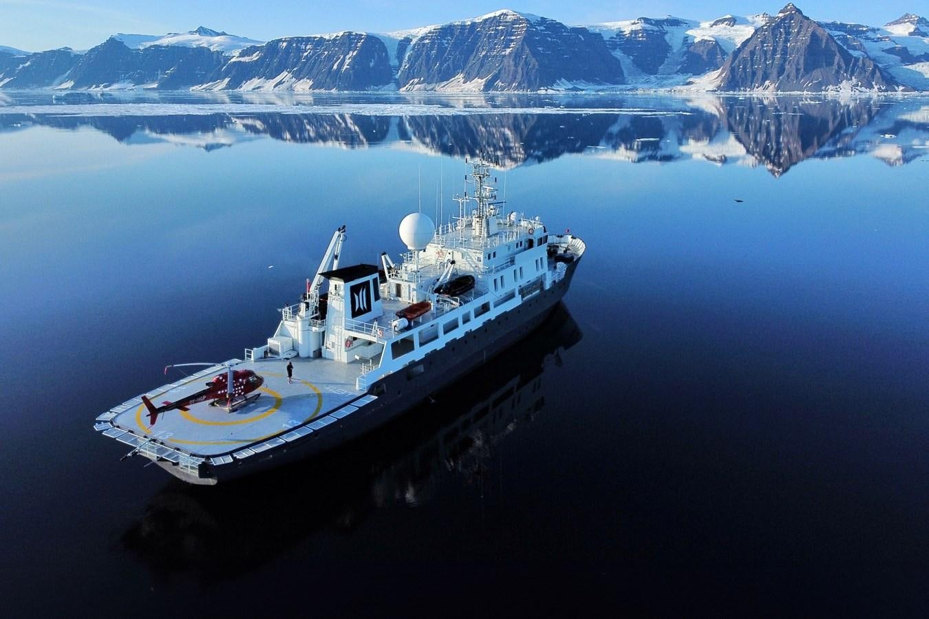 a ship in the water aboard NANSEN EXPLORER Yacht for Sale