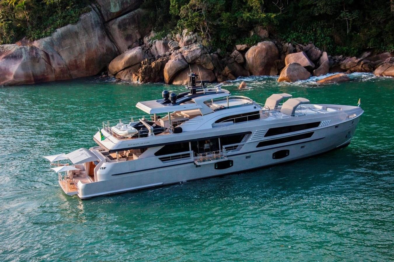 a boat on the water aboard 2024 MCP 106 LE Yacht for Sale