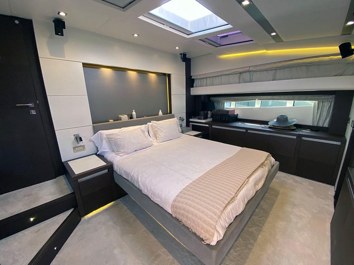a bed in a room aboard MY PRINCESS OF THE SEAS Yacht for Sale