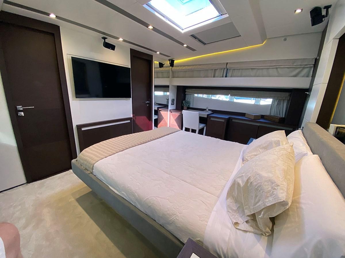a bed in a room aboard MY PRINCESS OF THE SEAS Yacht for Sale