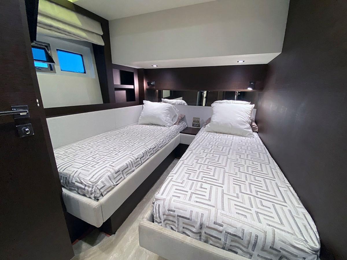 a couple of beds in a room aboard MY PRINCESS OF THE SEAS Yacht for Sale
