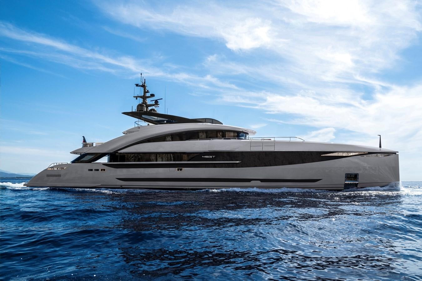 a large ship in the water aboard ISA GT 45 Yacht for Sale