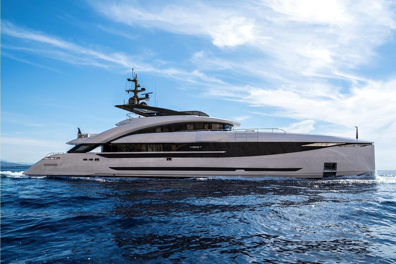a large ship in the water aboard ISA GT 45 Yacht for Sale